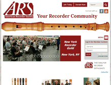 Tablet Screenshot of americanrecorder.org